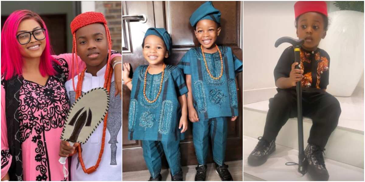 See what kids of Davido, Mercy Aigbe, other celebs wore to their school's Independence Day event