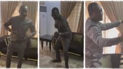 Senator Jarigbe Agom vibes hard inside his room in video, shows off stunning dance moves to Scatter by Fireboy