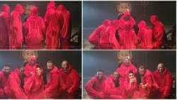 DropItChallenge: 74-year-old Pete Edochie, Kanayo, others rock red robes for ritualists entry, clip goes viral