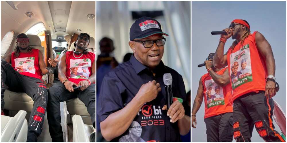 Psquare, Peter Obi at the Labour Party presidential rally in Rivers State, Psquare performing at the Peter Obi's presidential rally in Port Harcourt