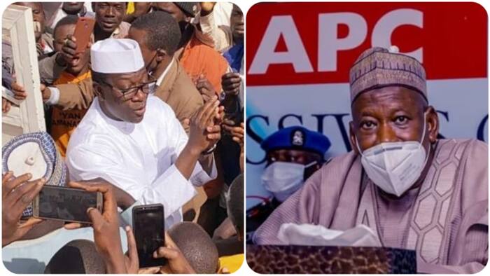 Kano APC crisis: After Tinubu's intervention, Ganduje moves to stop Jibrin's defection, tells party what to do