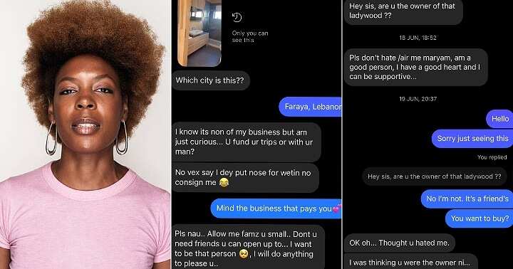 Lady shares chats with desperate girl