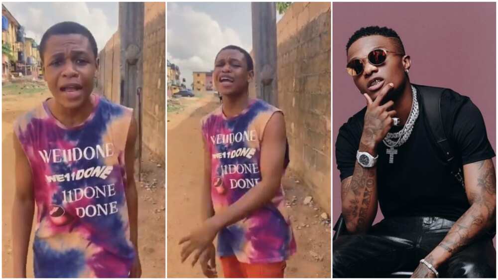 Young Man Sings Cover of Wizkid's Song, Wows People with his Sweet 'Angelic' Voice in Viral Video