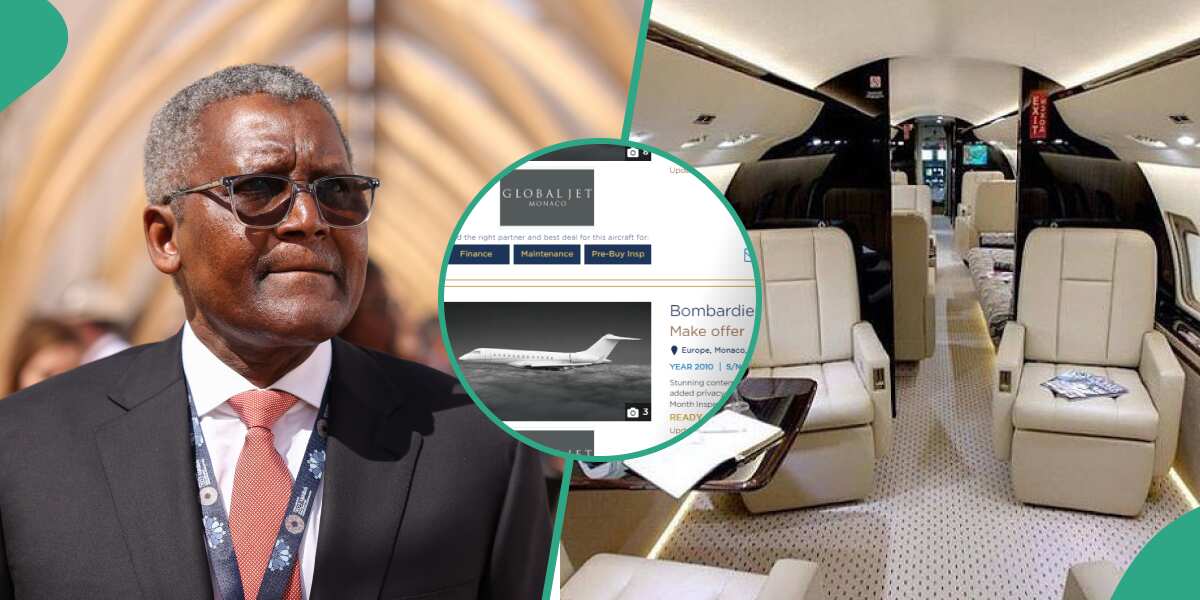 See inside details, price as Dangote moves to sell private jet he bought to mark his birthday