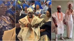 "Your wife alone will satisfy you": Elderly Alaga prays for MI Abaga during wedding, rapper forced to say amen