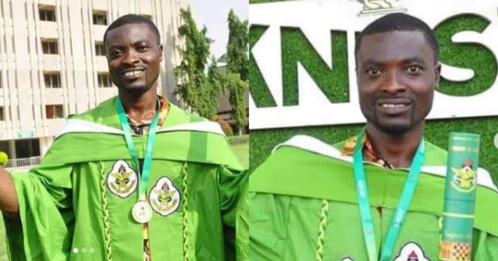 Debrah Sarpong: Former drug dealer turned shoeshine boy bags master's from KNUST