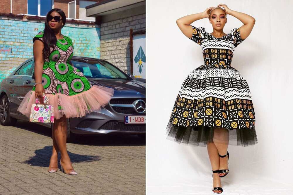 Latest and Simple Ankara with Short-Flared Styles.  Ankara short flare  gowns, Ankara gown styles, Ankara short flare gown styles