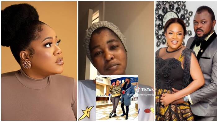"I lied": Lady swallows pride, begs Toyin Abraham for saying she's pregnant for Ajeyemi, actress forgives her