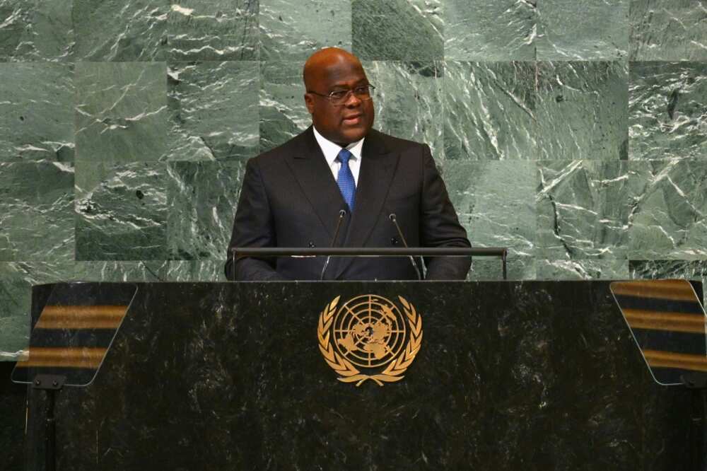Democratic Republic of Congo President Felix Tshisekedi addresses the UN General Assembly