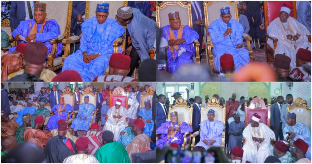 Vice President Kashim Shettima and former President Muhammadu Buhari, Muhammad Babagana Umara Zulum, Borno state