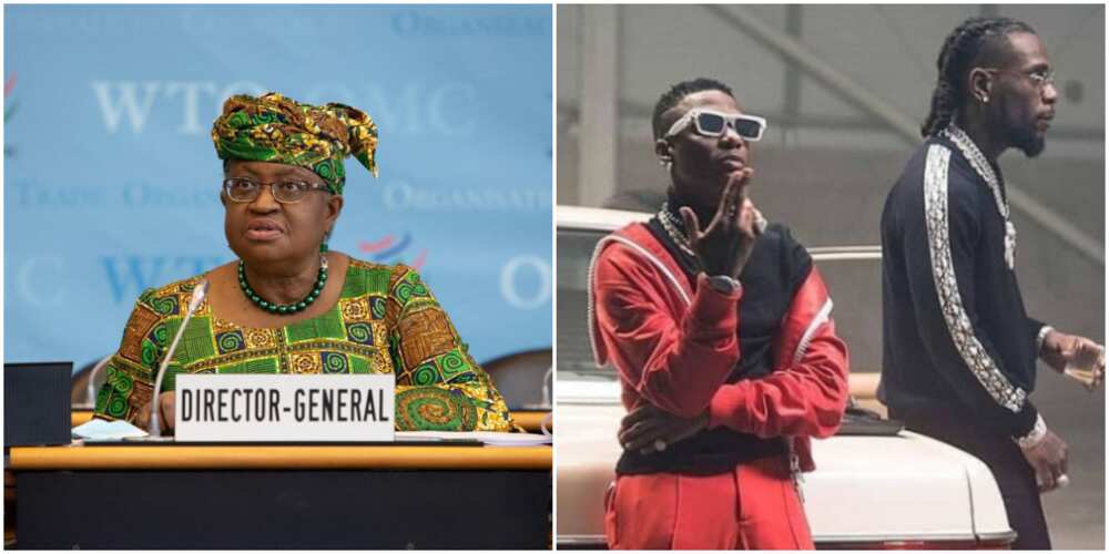 WTO DG Okonjo-Iweala Applauds Afrobeat Superstars Wizkid, Burna Boy over Grammy Win