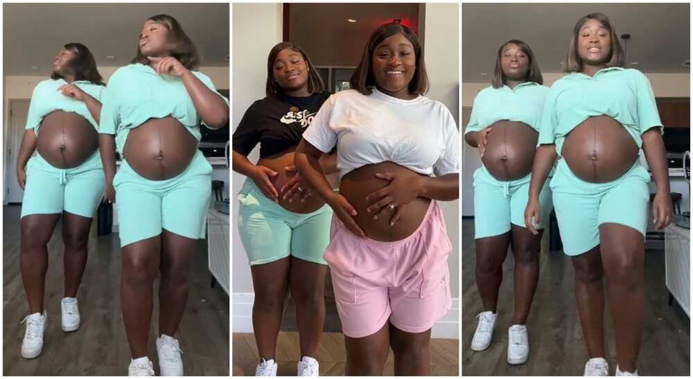 Photos Naenaetwins, TikTok twins who got pregnant at the same time.