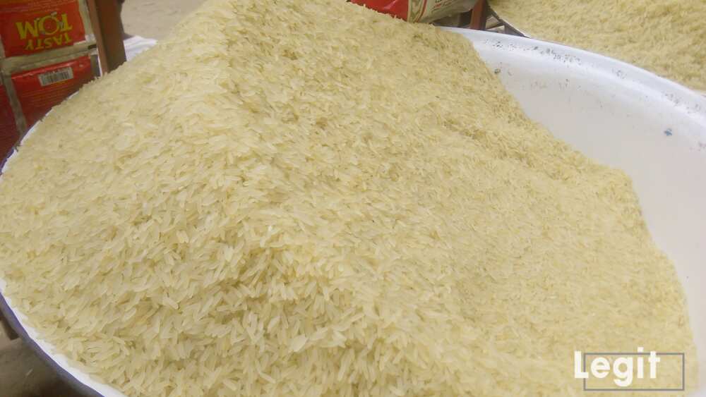 At the market this week, the cost price of foreign rice is high while local rice is a bit low. Photo credit: Esther Odili