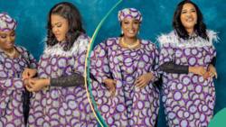 "Mum & daughter vibe": Toyin Abraham, Mo Bimpe warm hearts in matching aso ebi