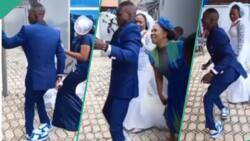 Gospel singer with special feet weds fiancée, dances like David in the bible on wedding day, Nigerians react