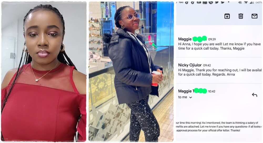 Photos of Annie Nikks, a Nigerian lady who got three remote jobs in USA and Canada.