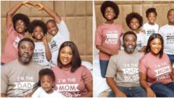 "My entire life in one picture": Mercy Johnson shares adorable family pics, gushes over hubby, 4 kids