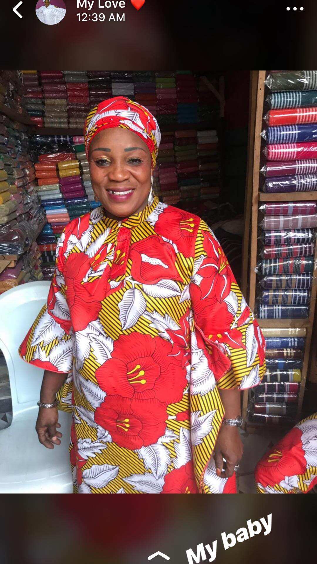Female footballer Asisat Oshoala shares cute photos of her mum in her shop