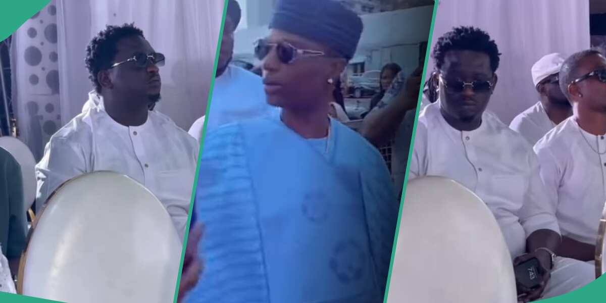 Checkout video showing how Wizkid reacted after spotting Wande Coal at his mother's burial