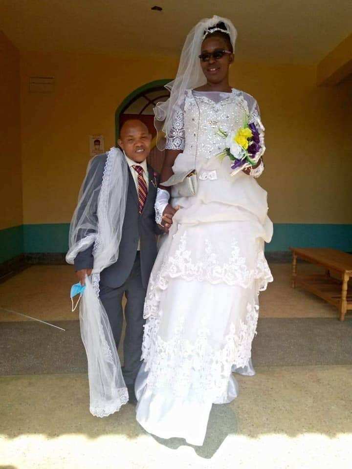 Woman who married short man professes much love to her husband 