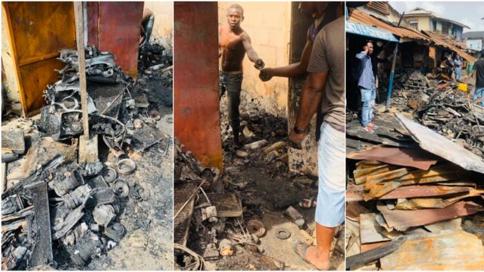 BREAKING: Anxiety as fire guts popular Lagos market, video emerges