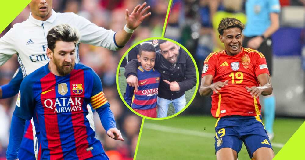 Old video of Lamine Yamal appearing to search for Lionel Messi at a 2016 El Clasico between Barcelona and Real Madrid has resurfaced online.