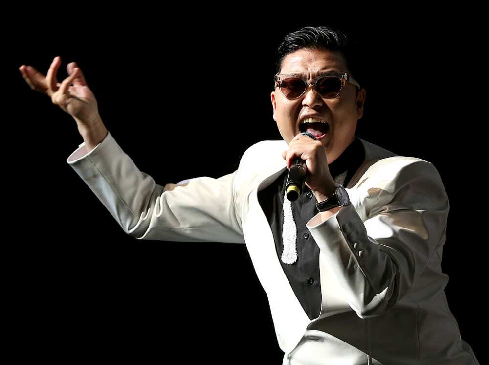 South Korean singer, Psy, performing at an event
