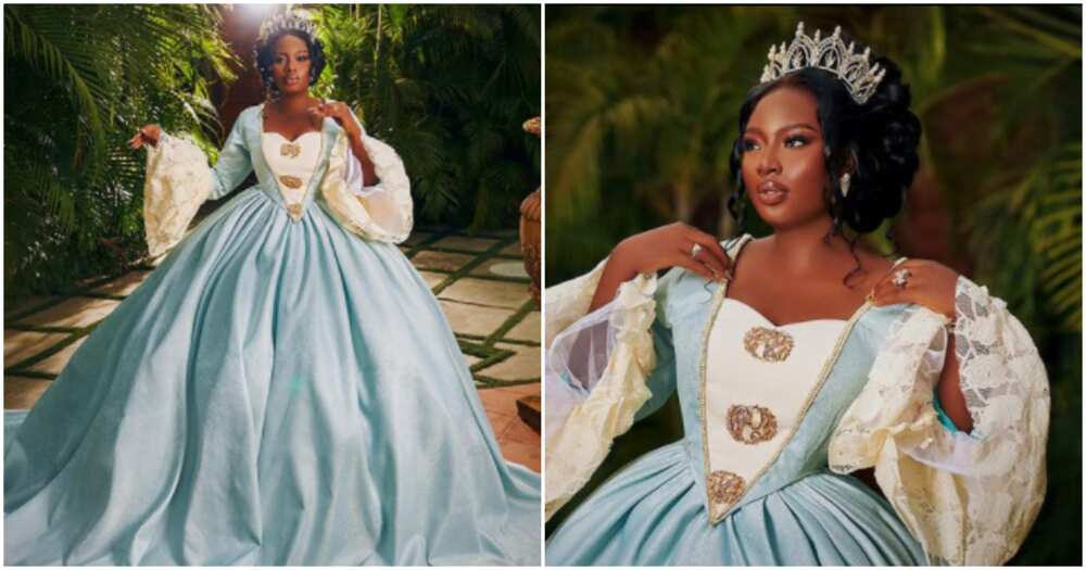 Actress Mo Bimpe stuns in fairytale photos for her first birthday as a Mrs