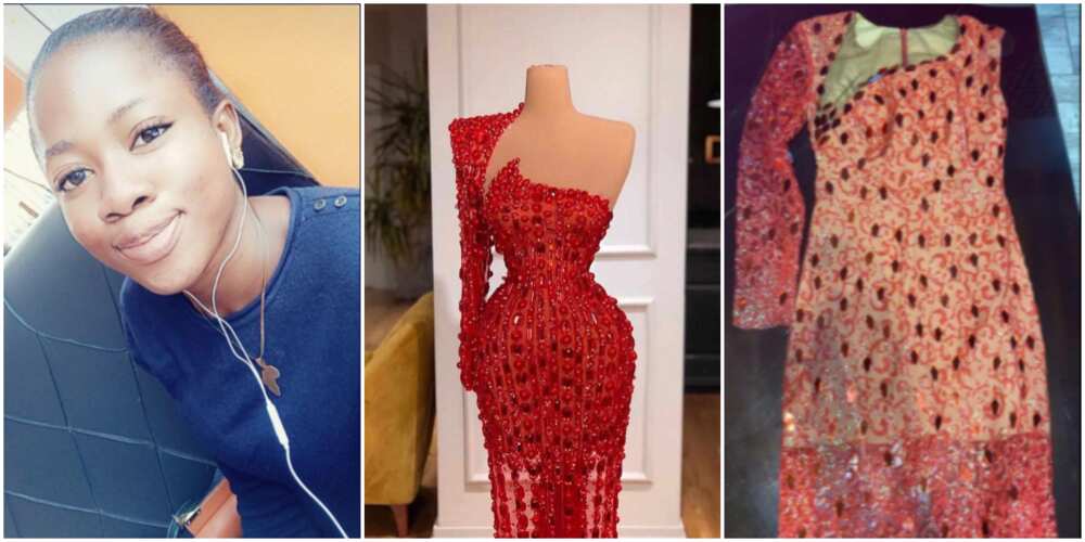 Young lady cries out over what a tailor made for her for 65k (photo)