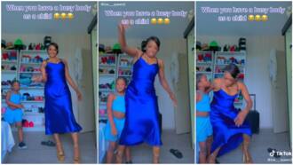 "When your child is a busybody": Mum wearing heels chases daughter for making her fall during TikTok clip