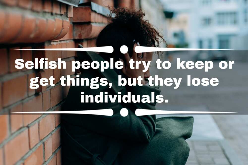 Quotes on selfish friends