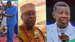 "He shouldn't have knelt down": Man reacts to photo of Pastor Adeboye praying for Soun of Ogbomoso