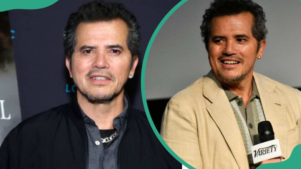 John Leguizamo attends The Green Veil New York screening at The McKittrick Hotel (L). The actor speaking during a press conference at The London Hotel (R).