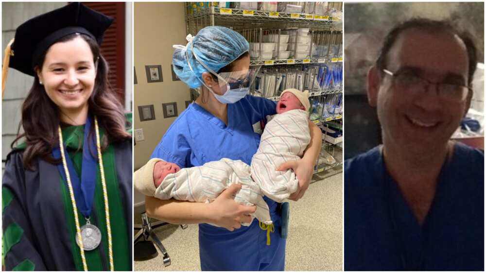 Lady delivers her first twins, send photo to doctor who delivered her as a baby 26 years ago