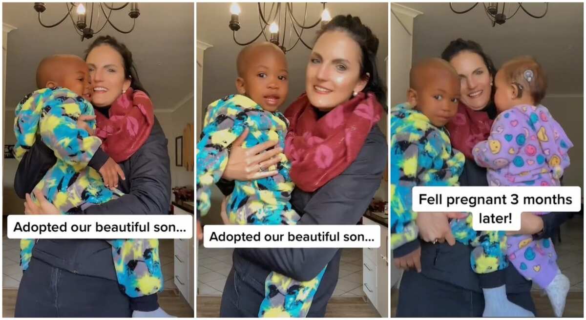 Video: Woman who adopted a child finally gives birth to her own baby