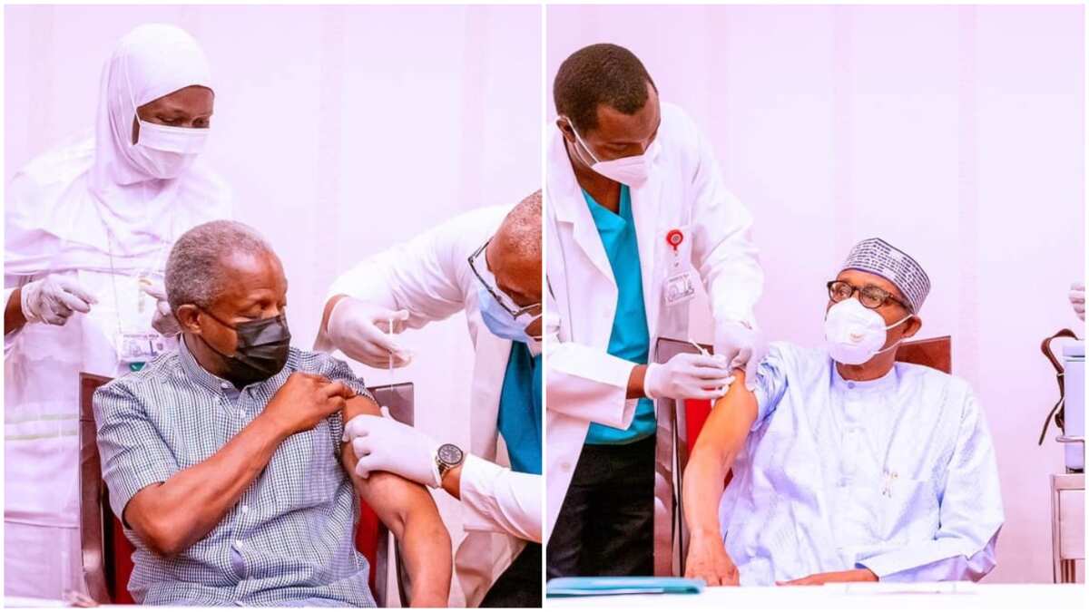 BREAKING: Buhari, Osinbajo take COVID-19 vaccine, presidency shares photos