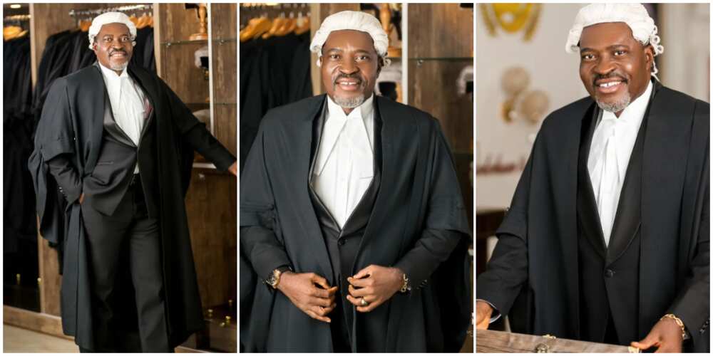 Actor Kanayo O. Kanayo stuns in full lawyer's regalia.