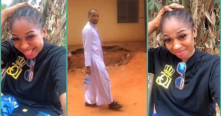 Watch video of Nigerian lady crushing on a Reverend father