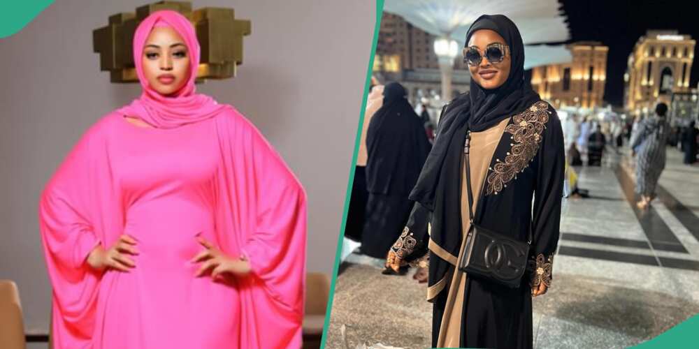 Regina Daniels and Mercy Aigbe slay in classy Muslim outfits