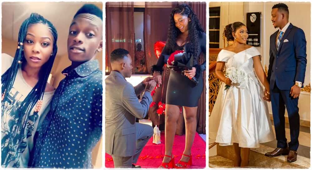Lady marries her coursemate after dating for seven years.