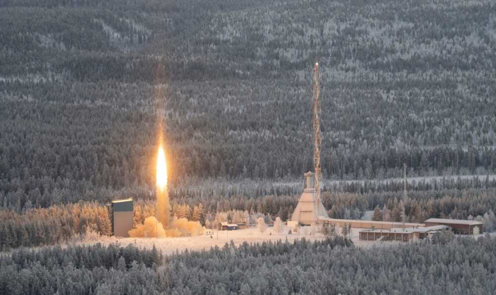 The suborbital rocket launches from the Esrange Space Center in Jukkasjärvi, northern Sweden
