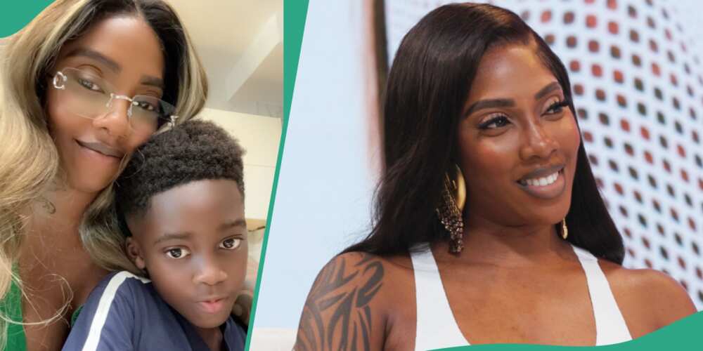 Tiwa Savage and son in new video.