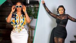 "This is fire": Toke Makinwa wears daunting black outfit, sends warning to fake friends, fans react