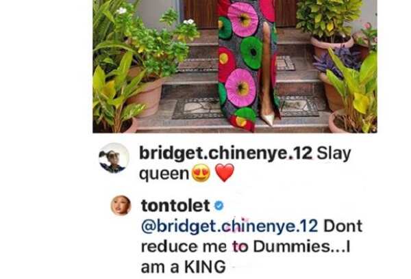 Tonto Dikeh replies fan who called her a slay queen
