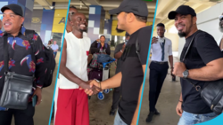 Lil Win welcomes Nigerian actors Ramsey Nouah and Victor Osuagwu ahead of his movie premiere