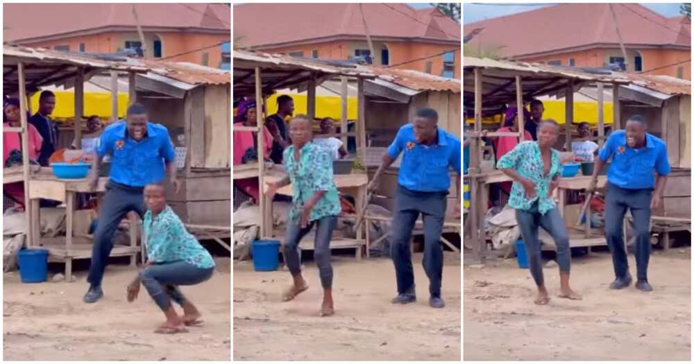 Market woman in slippers, Carry Me Dey Go mix, woman dances in market, Portable