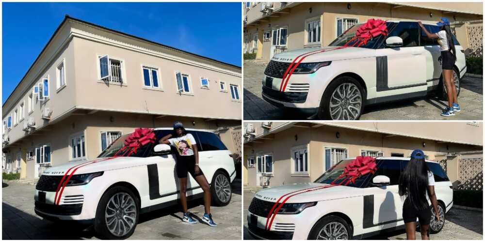 Fashion designer Tolu Bally buys new car.