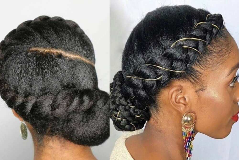 black natural hairstyles for medium length hair