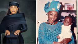 Mercy Aigbe wows fans with old photo from 22 years ago, they laugh at her eyebrows: “God changed your story”