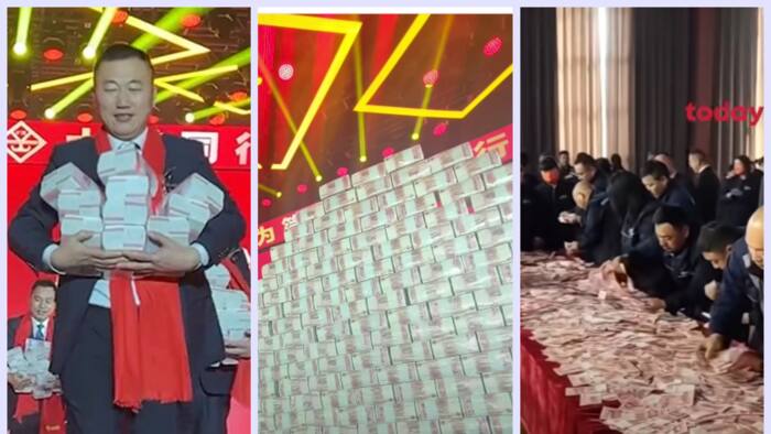 Video of Chinese company showering top workers with piles of cash bonuses leaves people speechless